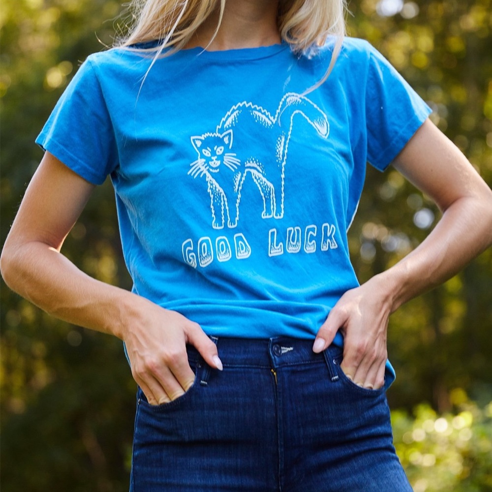 Mother Denim The Boxy Goodie Goodie Tee - Good Luck